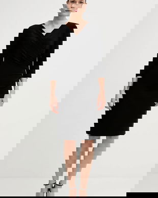 Joseph Ribkoff rochie culoarea negru, mini, mulată, 233305