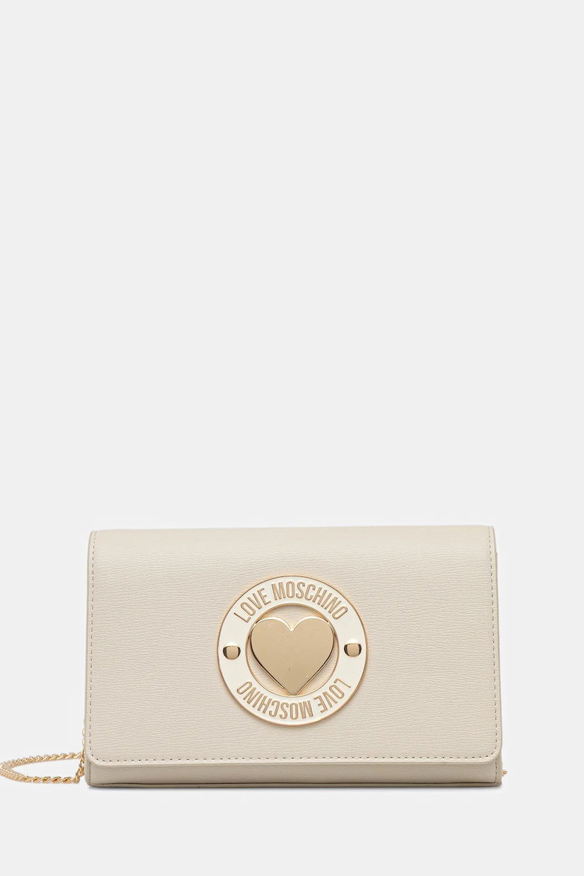 Love Moschino poșetă culoarea bej, JC4368PP0NKG0110