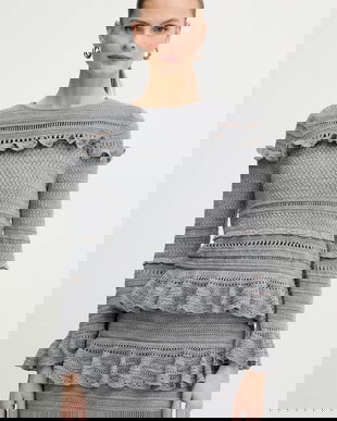 Luisa Spagnoli pulover de lână culoarea gri, light, 100222