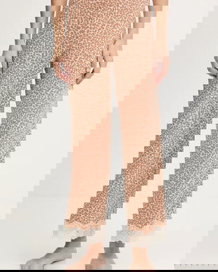 United Colors of Benetton pantaloni de pijama culoarea bej, 32V93F04S