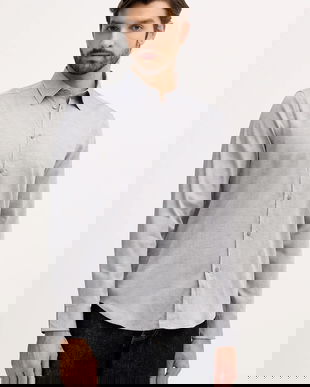 Sisley cămașă culoarea gri, cu guler clasic, regular, 5EY3SQ049