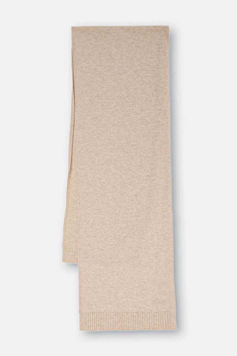 Bally eșarfă de cașmir culoarea bej, melanj, WSC04K