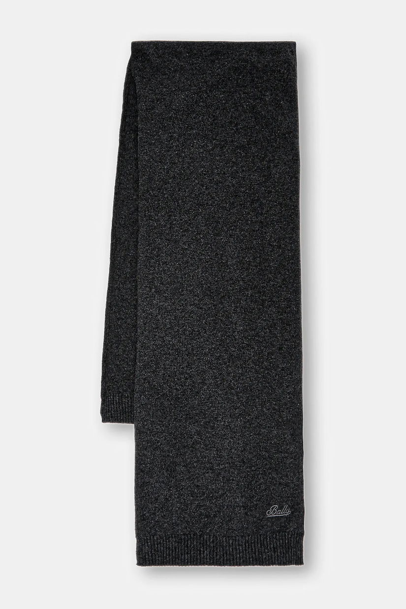 Bally eșarfă de cașmir culoarea gri, melanj, WSC04K