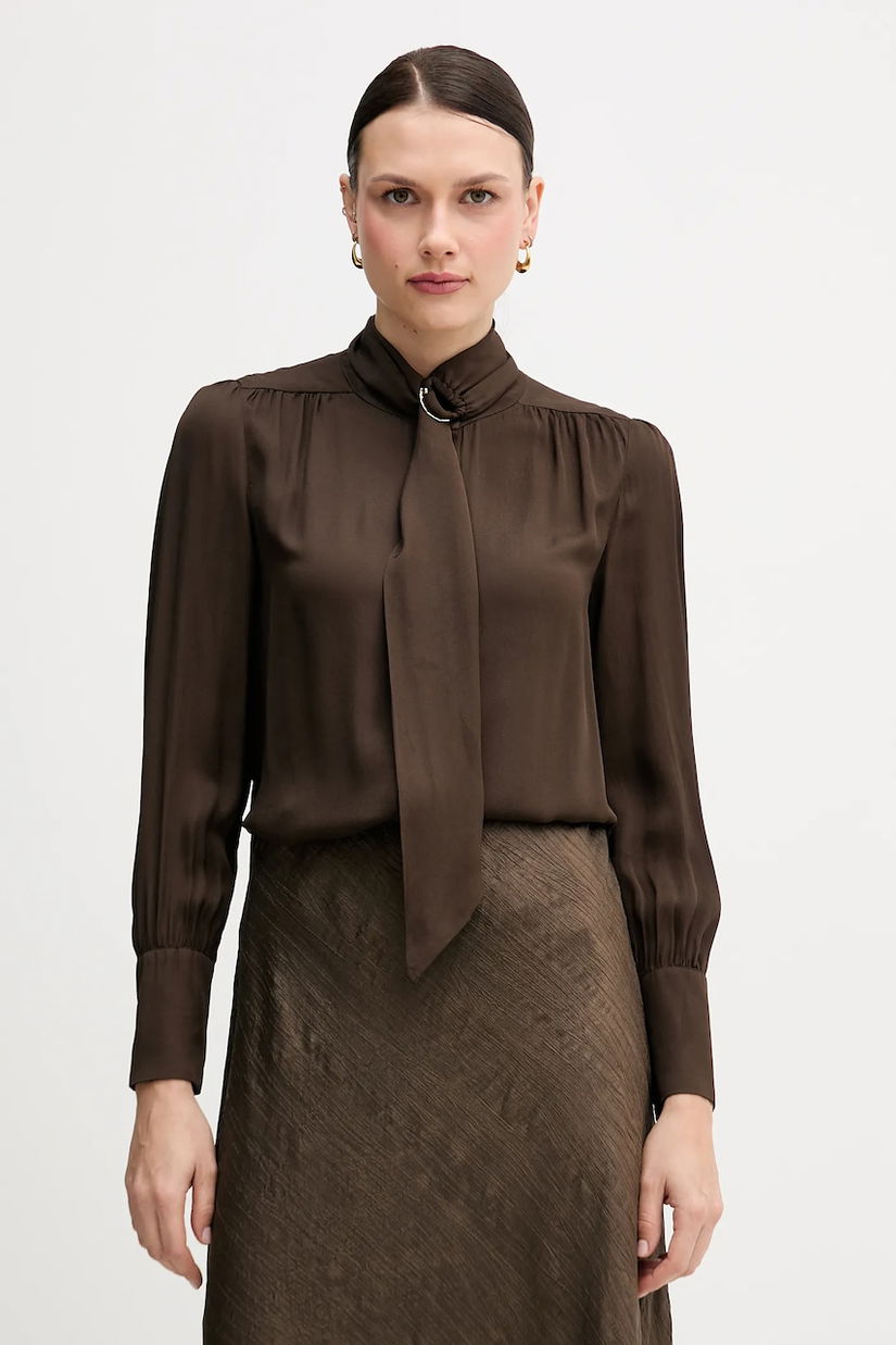 Pedro del Hierro cămașă culoarea maro, regular, 6632015