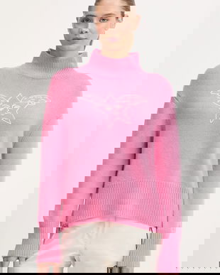 Rossignol pulover din amestec de cașmir JCC culoarea roz, RLOWO04