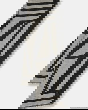 Marc O'Polo eșarfă cu lână culoarea bleumarin, cu imprimeu, 600803302043