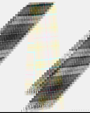 Barbour eșarfă de lână culoarea verde, cu imprimeu, LSC0477