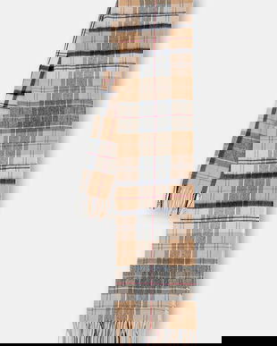 Barbour eșarfă de lână culoarea bej, cu imprimeu, LSC0477