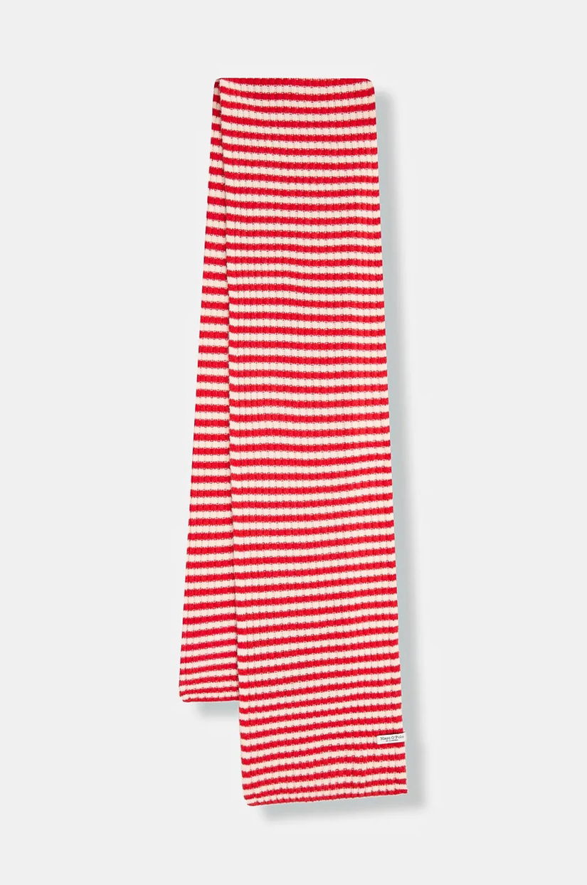 Marc O'Polo eșarfă de lână culoarea roșu, cu imprimeu, 600605402123