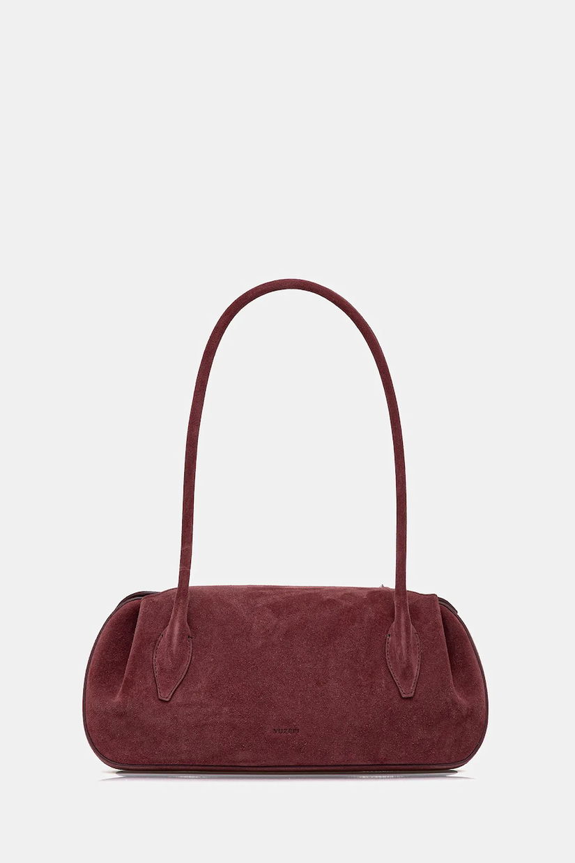 Yuzefi geantă de mană din piele întoarsă OYSTER culoarea bordo, YUZCO-HB-OYSB-S024