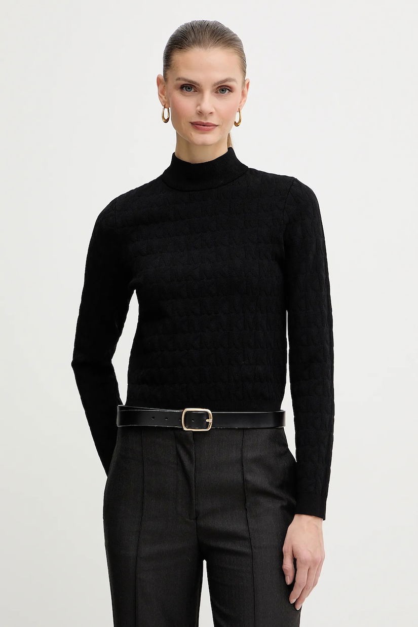 MICHAEL Michael Kors pulover culoarea negru, cu turtleneck, MF5619YJWV
