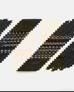 Barbour mănuși din amestec de lână culoarea verde, MGL0148