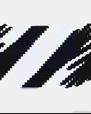 Bally mănuși de lână culoarea bleumarin, MGL00P