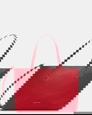 Marc O'Polo poșetă de piele culoarea roșu, 5000009143