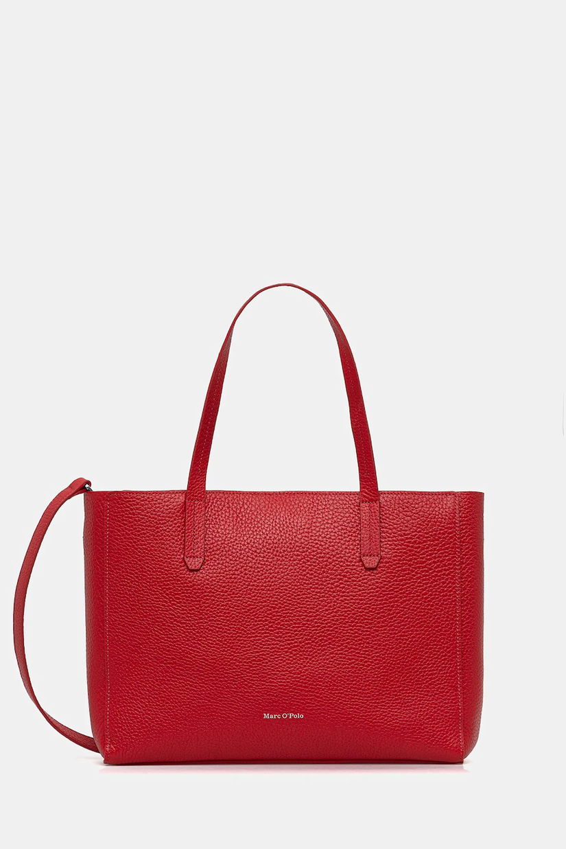 Marc O'Polo poșetă de piele culoarea roșu, 5000009143
