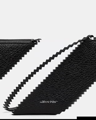 Marc O'Polo poșetă de piele culoarea negru, 5000009285