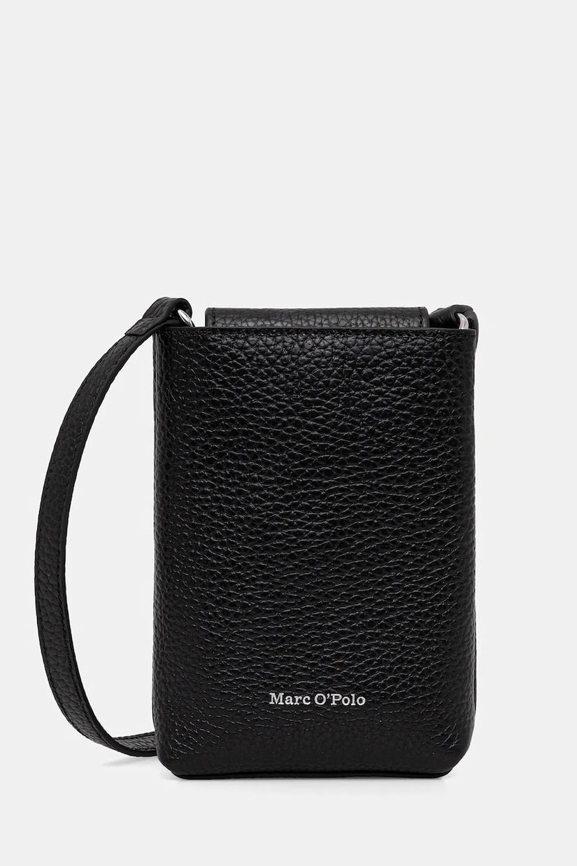 Marc O'Polo poșetă de piele culoarea negru, 5000009285