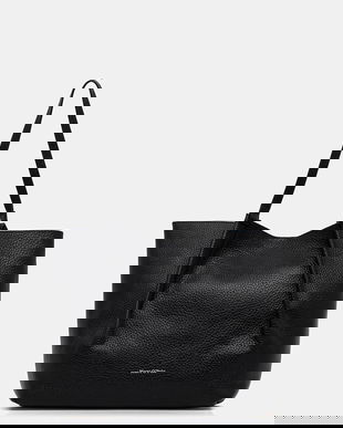 Marc O'Polo poșetă de piele culoarea negru, 5000009281