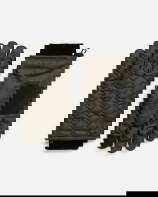 Barbour mănuși culoarea verde, MGL0141