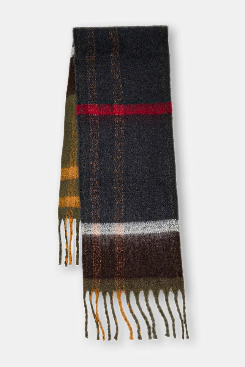 Barbour fular culoarea verde, cu imprimeu, LSC0293