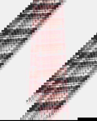 Barbour eșarfă de lână culoarea bordo, cu imprimeu, LSC0109