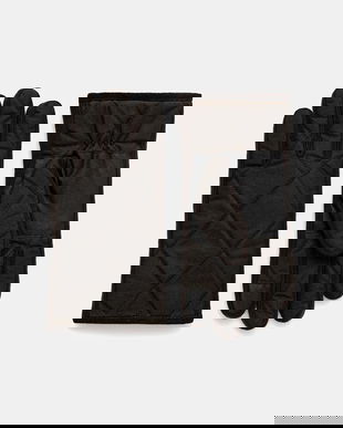 Barbour mănuși culoarea verde, MGL0142