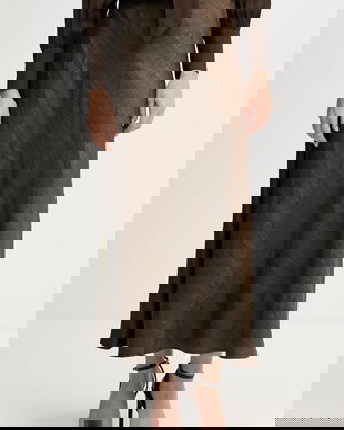 Pedro del Hierro fustă culoarea maro, maxi, evazați, 7592131