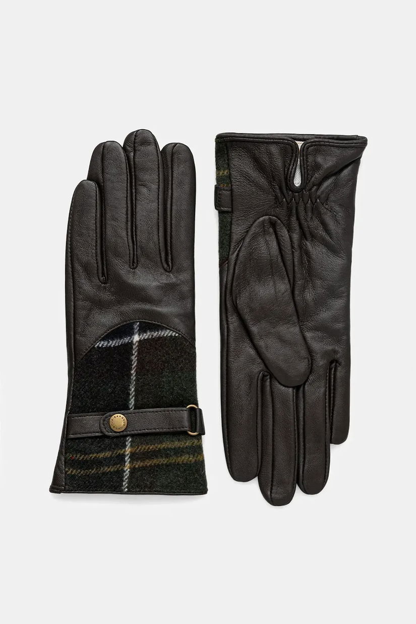 Barbour mănuși de piele culoarea maro, LGL0037