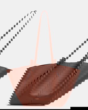 Yuzefi poșetă de piele LARGE MOCHI culoarea portocaliu, YUZPF25-HB-LM-L058