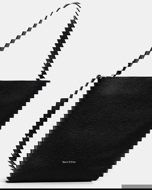 Marc O'Polo poșetă de piele culoarea negru, 5000009282