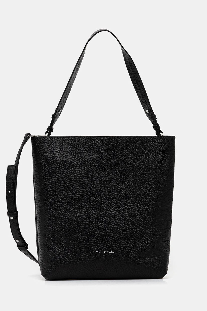 Marc O'Polo poșetă de piele culoarea negru, 5000009282