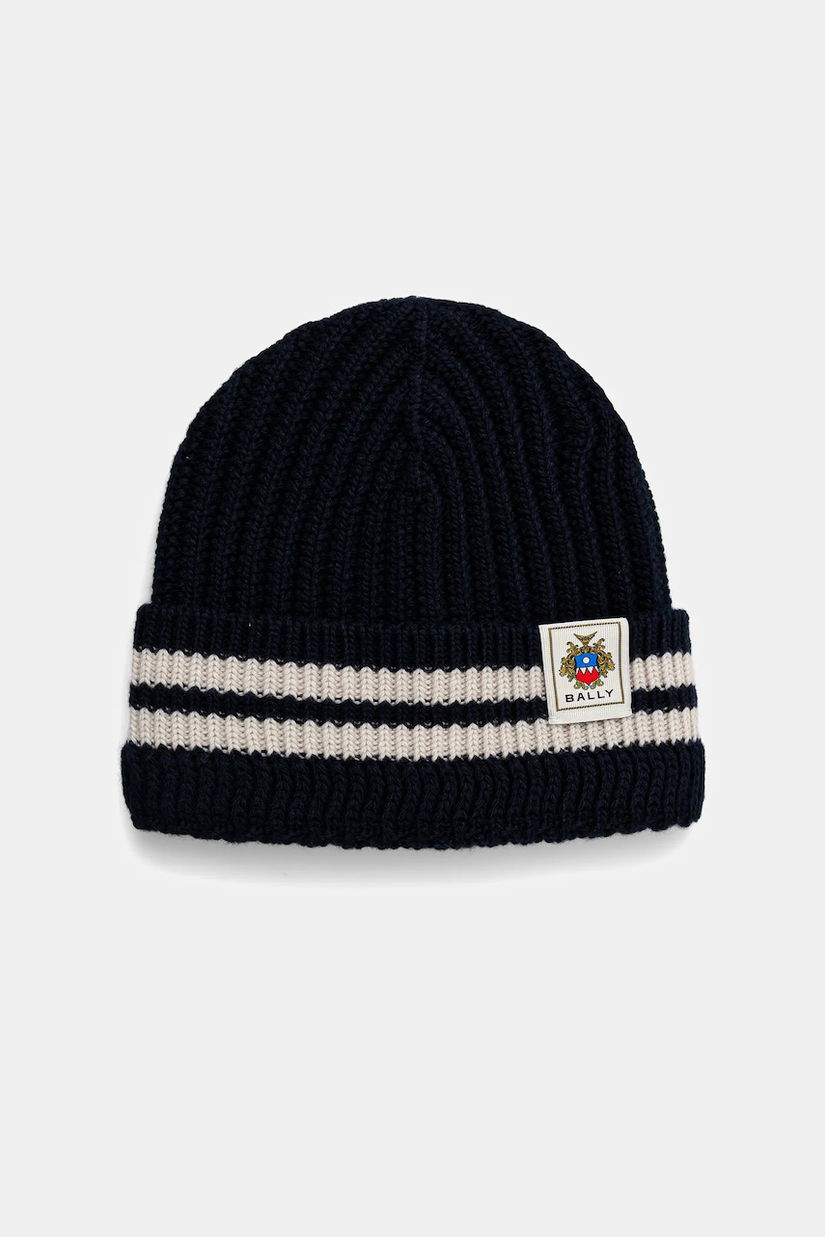 Bally căciulă de lână culoarea bleumarin, WHA02D