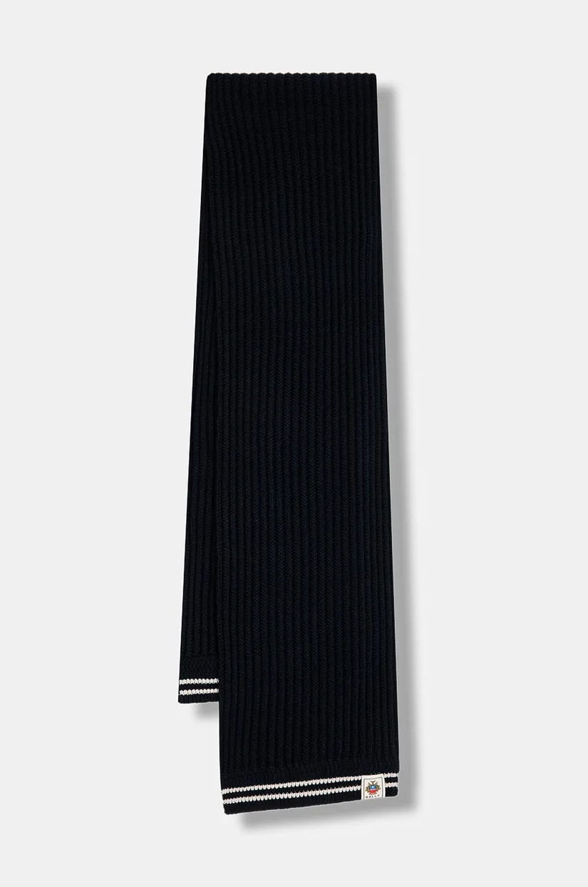 Bally eșarfă de lână culoarea bleumarin, cu imprimeu, WSC04M