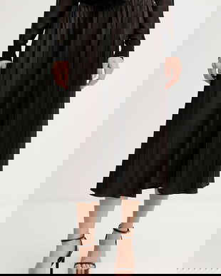 Pedro del Hierro fustă culoarea maro, midi, evazați, 7592141