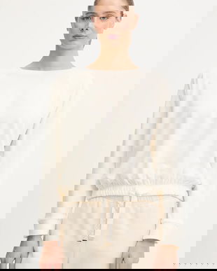 BOSS bluză culoarea bej, uni, 50550724