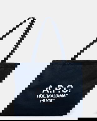 A.P.C. poseta Shopping Diane Rue Madame culoarea albastru marin, PSAJS-M61938