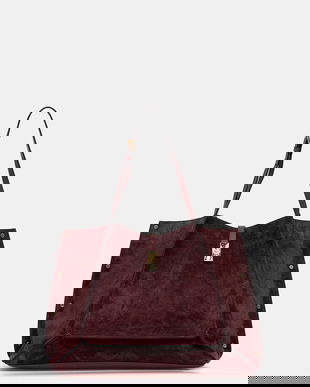 Pollini geantă de mână din piele întoarsă culoarea bordo, PC4415PP0N QI1