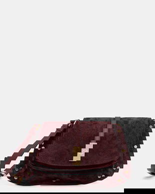 Pollini geantă de mână din piele întoarsă culoarea bordo, PC4426PP0N QI1