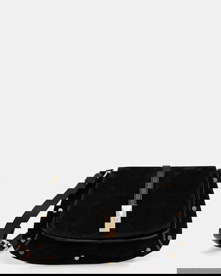 Pollini geantă de mână din piele întoarsă culoarea negru, PC4426PP0N QI1