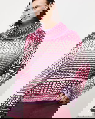 Medicine pulover din amestec de lana călduros, cu guler