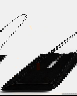 Pollini poșetă de piele culoarea negru, PC4416PP0N QI1