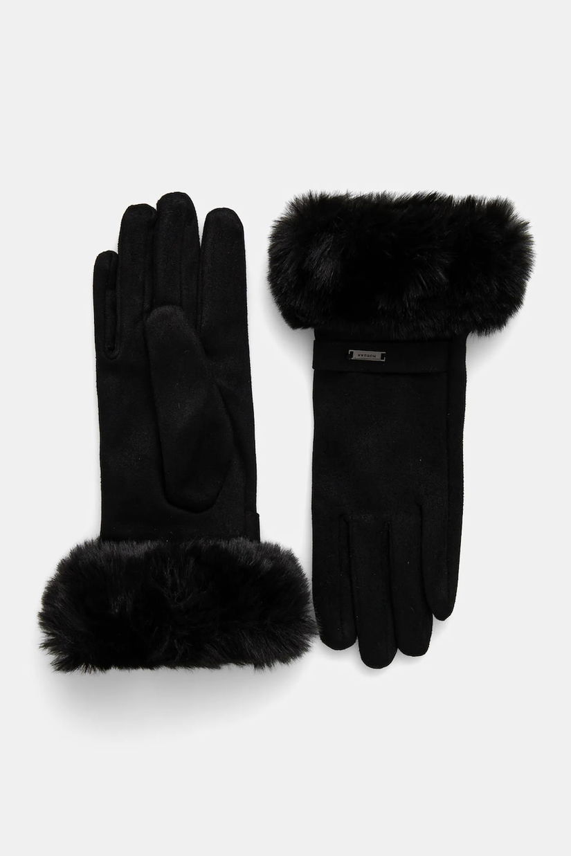 Morgan manusi 5GFUR1 femei, culoarea negru, 5GFUR1