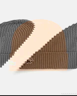 Lacoste căciulă de lână culoarea verde, de lână, din țesătură uni, RB0001