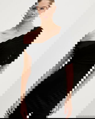 Rick Owens Lilies bluză Sahara culoarea negru, uni, LI02E3108.JVS