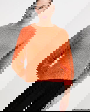 United Colors of Benetton pulover din amestec de mohair culoarea portocaliu, 1VAAD10F4