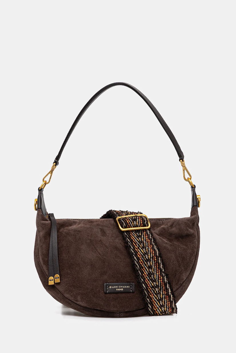 Gianni Chiarini geantă de mână din piele întoarsă AISHA culoarea maro, BS.12050.CM