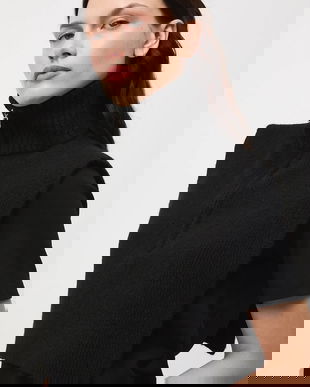 Medicine guler cu fermoar culoarea negru, neted