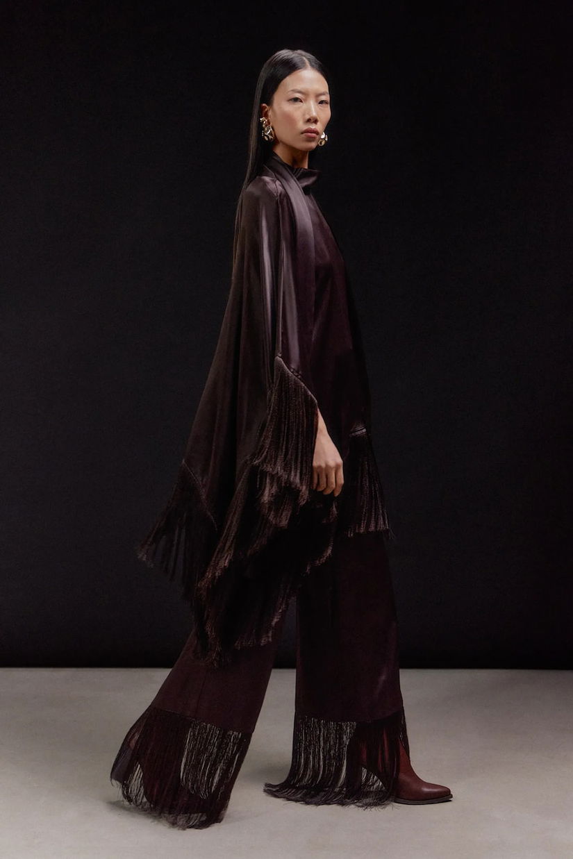 Answear.LAB pantaloni culoarea maro, lat, high waist