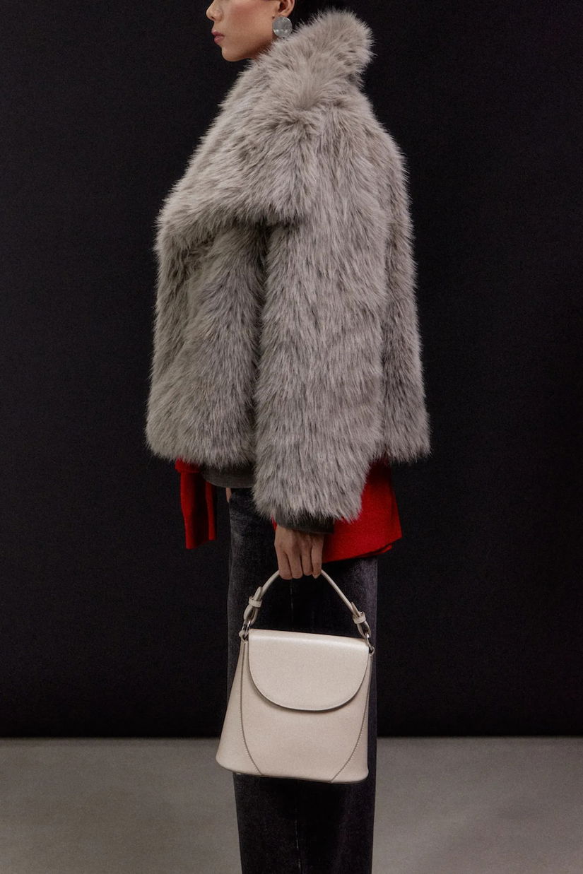 Answear.LAB poseta de piele culoarea bej