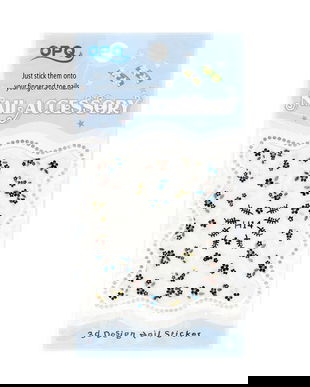 Sticker unghii, Global Fashion, 3D Nail Accessory, OPQ H14, Multicolor